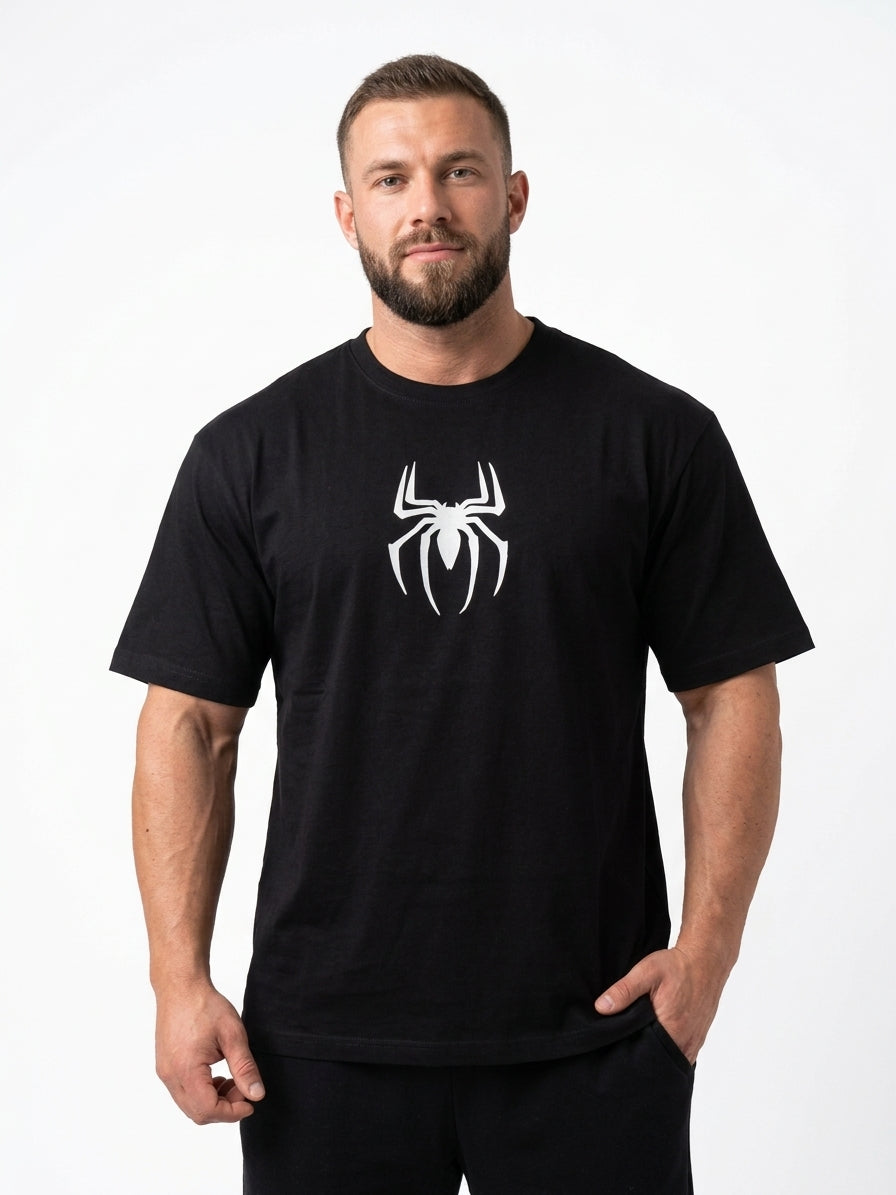 WARDRO Spider Graphic T-Shirt – Black