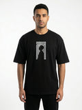 SABAR Graphic Heavyweight Oversized T-Shirt - Black