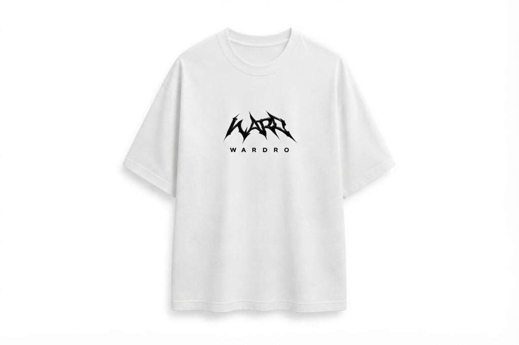 WARDRO Oversized Graphic T-Shirt – Gothic Spike Logo
