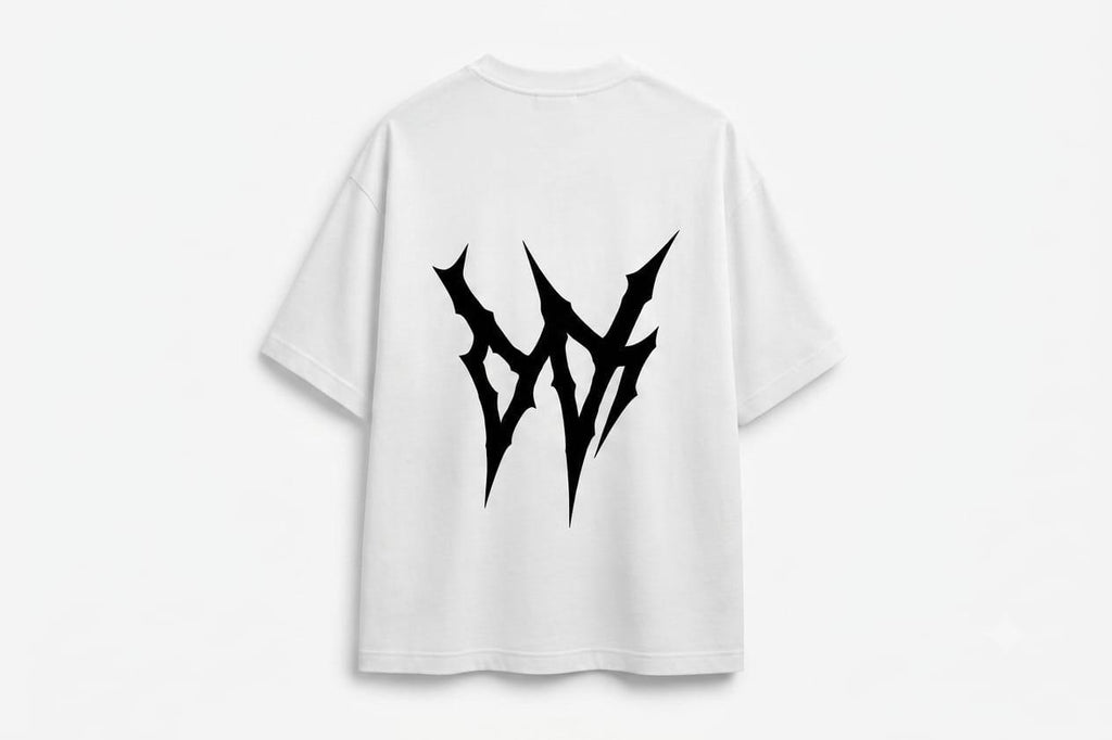 WARDRO Oversized Graphic T-Shirt – Gothic Spike Logo