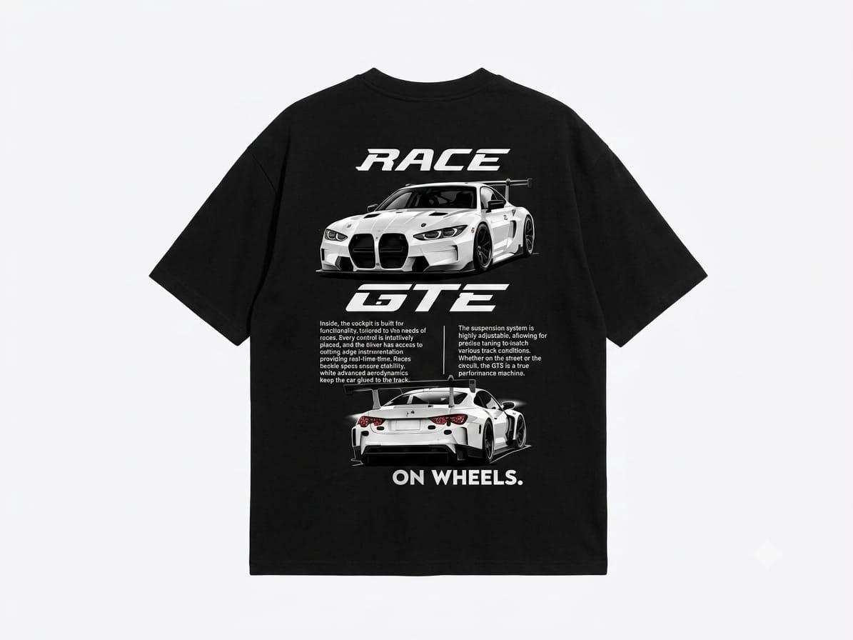 Apex Race GTE Oversized Graphic T-Shirt - Black